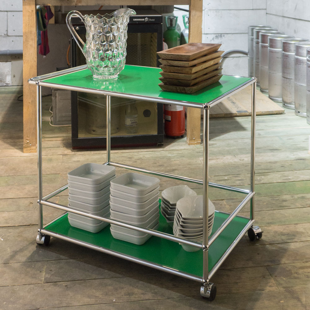 USM Haller Servierwagen grün